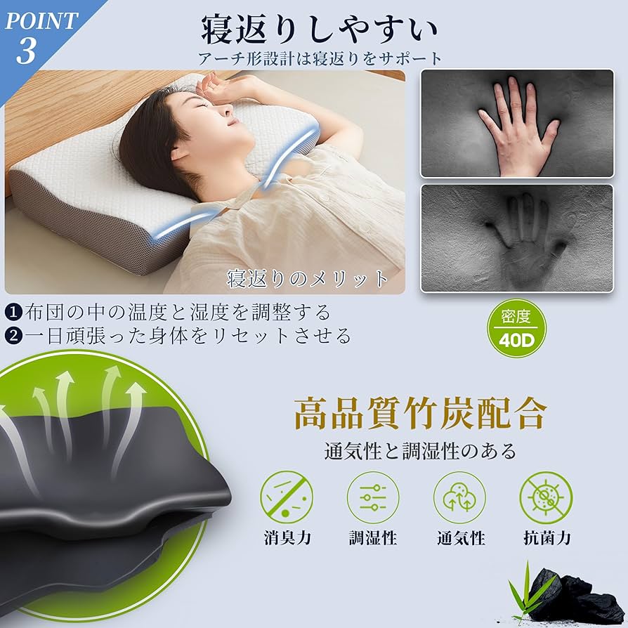 まくら様 左肩下の横向き寝を好む人向け枕 THE PILLOW Preset 08 Yokomuki